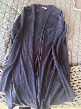 GAP Navy Open-Front Lightweight Knit Cardigan
